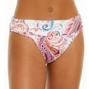 New Lauren Ralph Lauren Captiva white paisley bikini bottoms